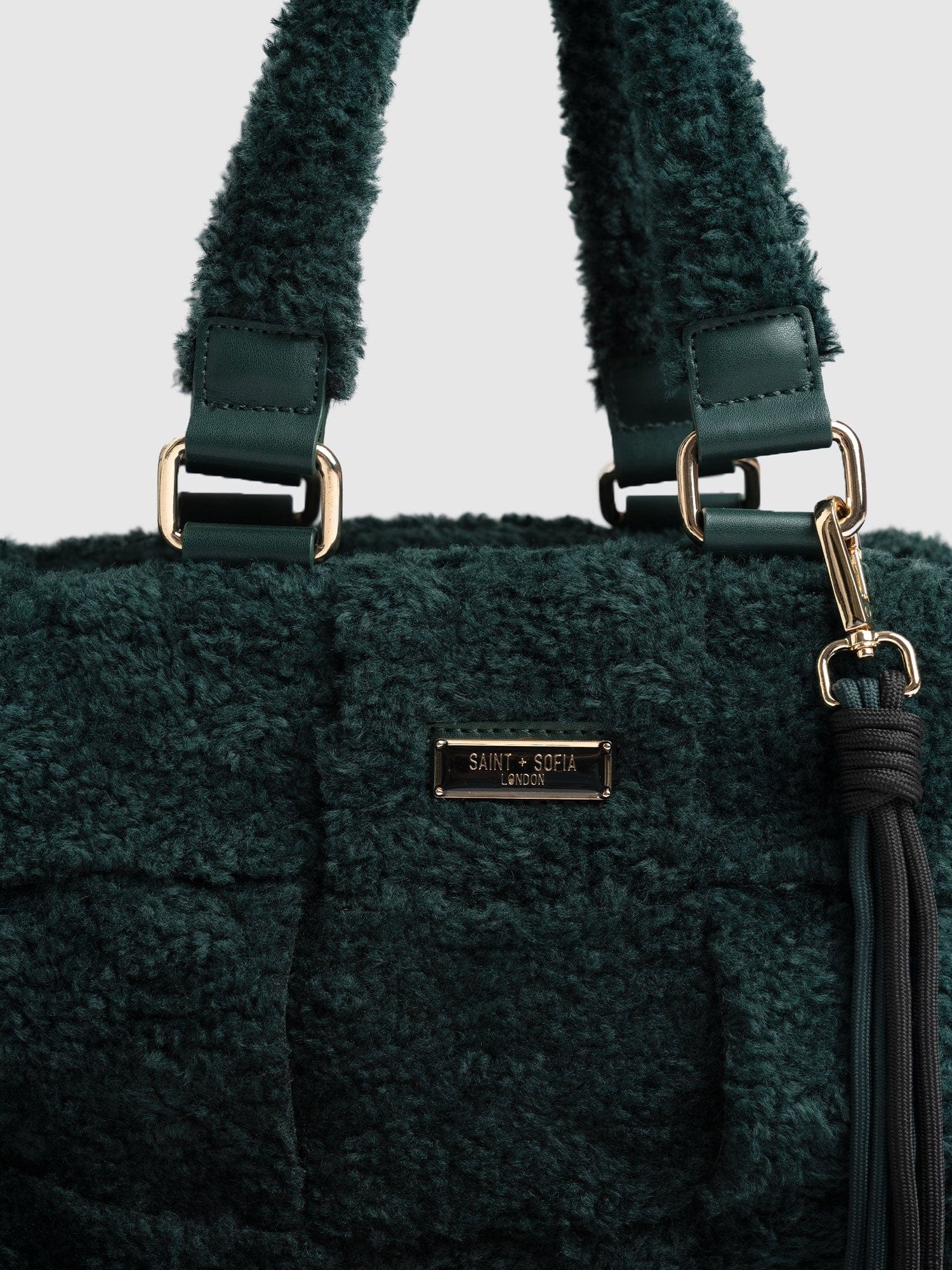 Teddy Woven Mini Penny Tote Bag Green - Women's Bags | Saint + Sofia® EU